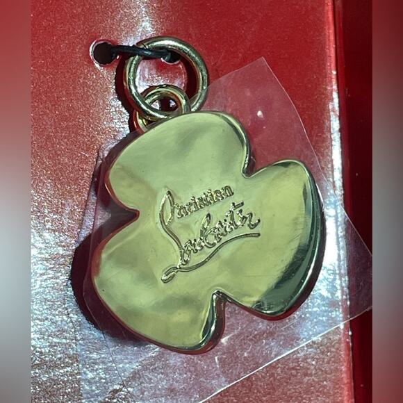 Christian Louboutin Red Clover Lipstick Charm NIB - Picture 2 of 3